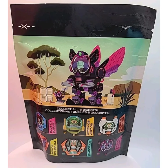 Wendy's Smartlinks Bigbots Black-06 Kids Meal Toy New Sealed - Picture 2 of 2